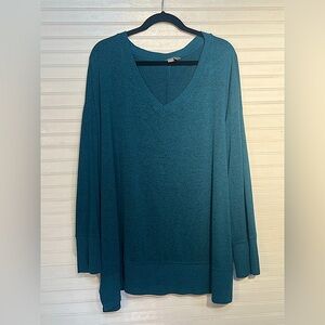 Plus size 3X teal women’s sweater.